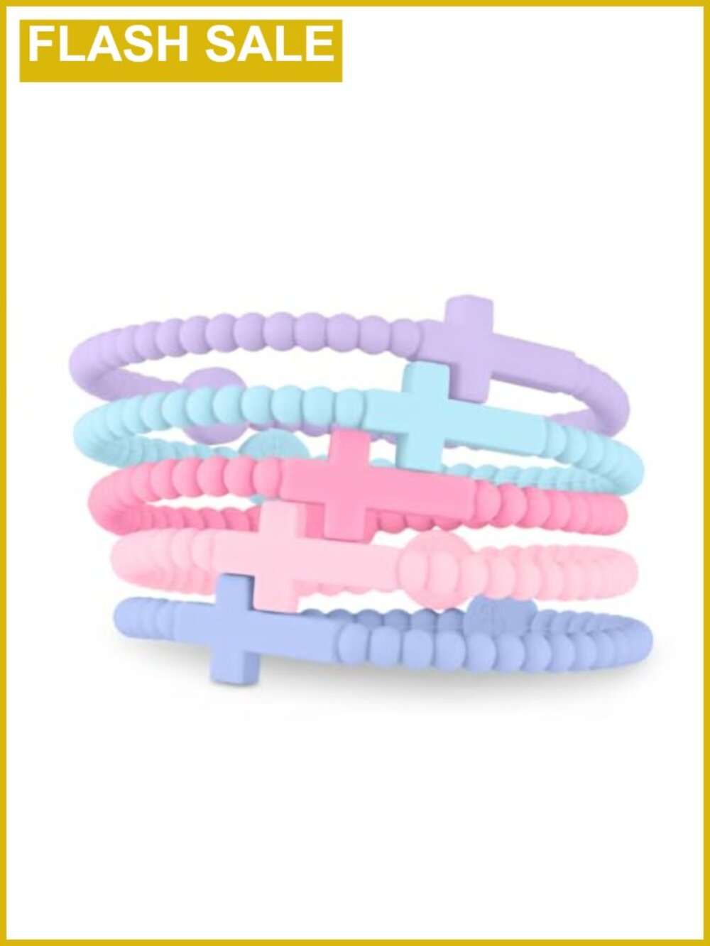 Silicone Cross Bracelet Religious Wristband Faith Gift